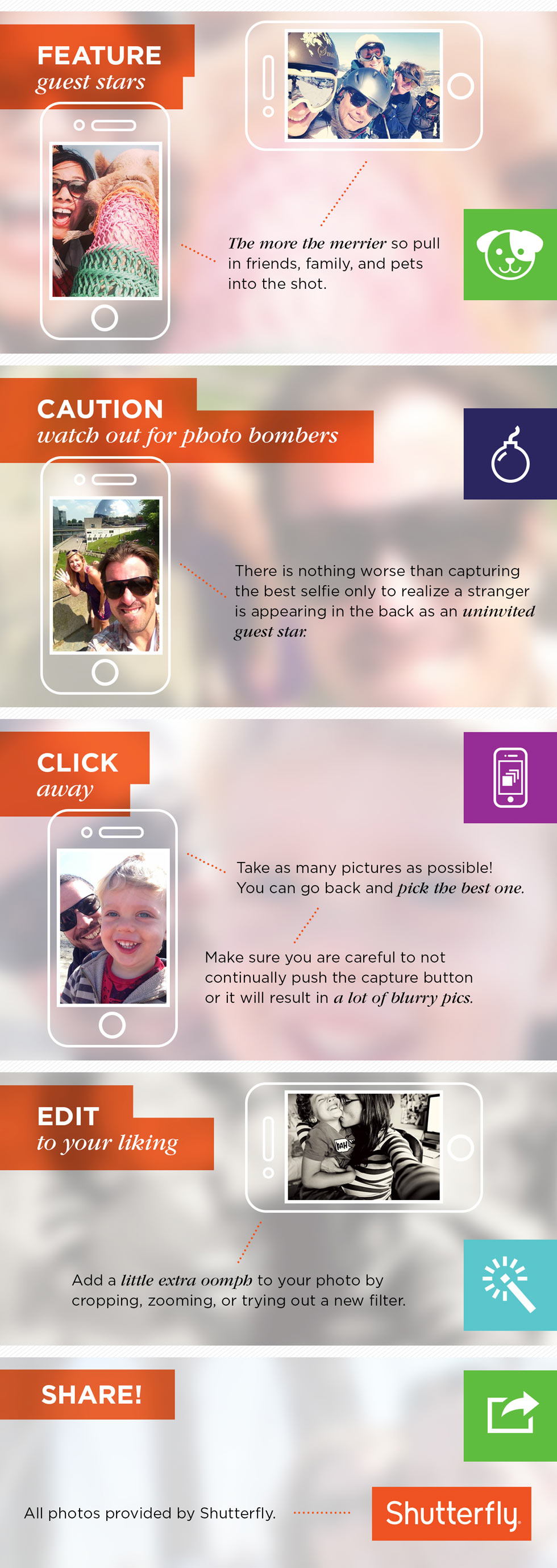 Shutterfly Perfect Selfie Infographic