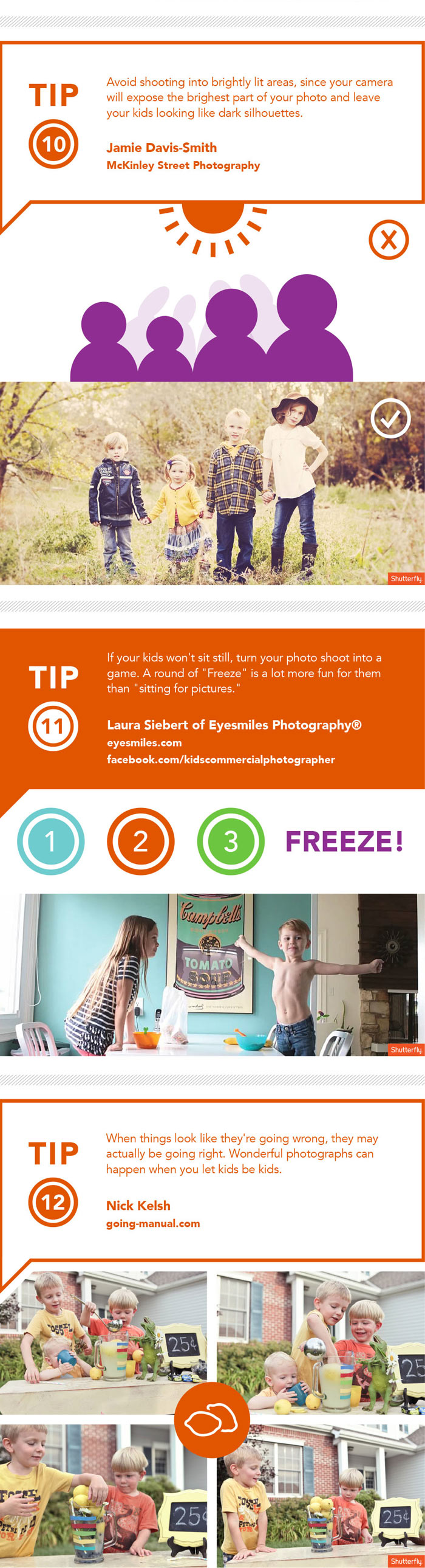 Kids Photography Tips Infographic by Shutterfly