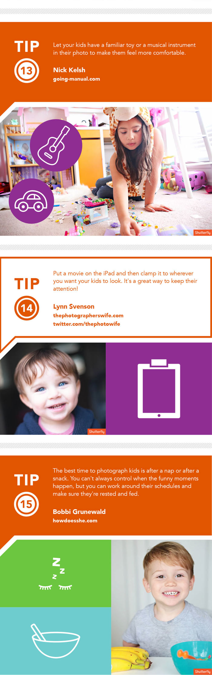 Kids Photography Tips Infographic by Shutterfly