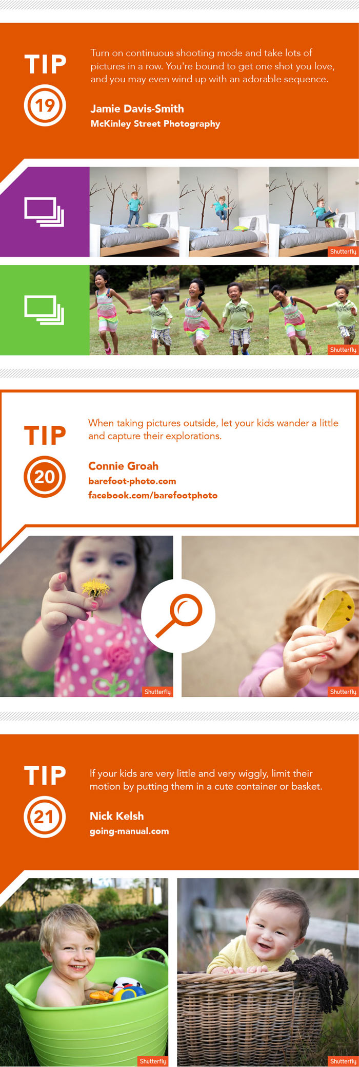 Kids Photography Tips Infographic by Shutterfly