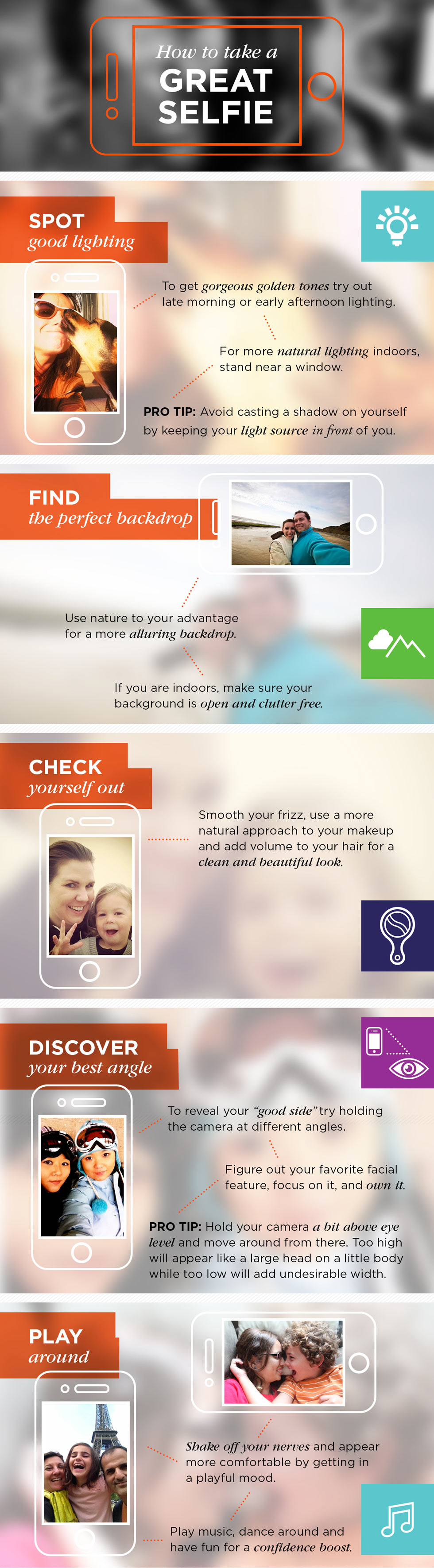 Shutterfly Perfect Selfie Infographic